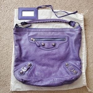 lamb leather hobo bag